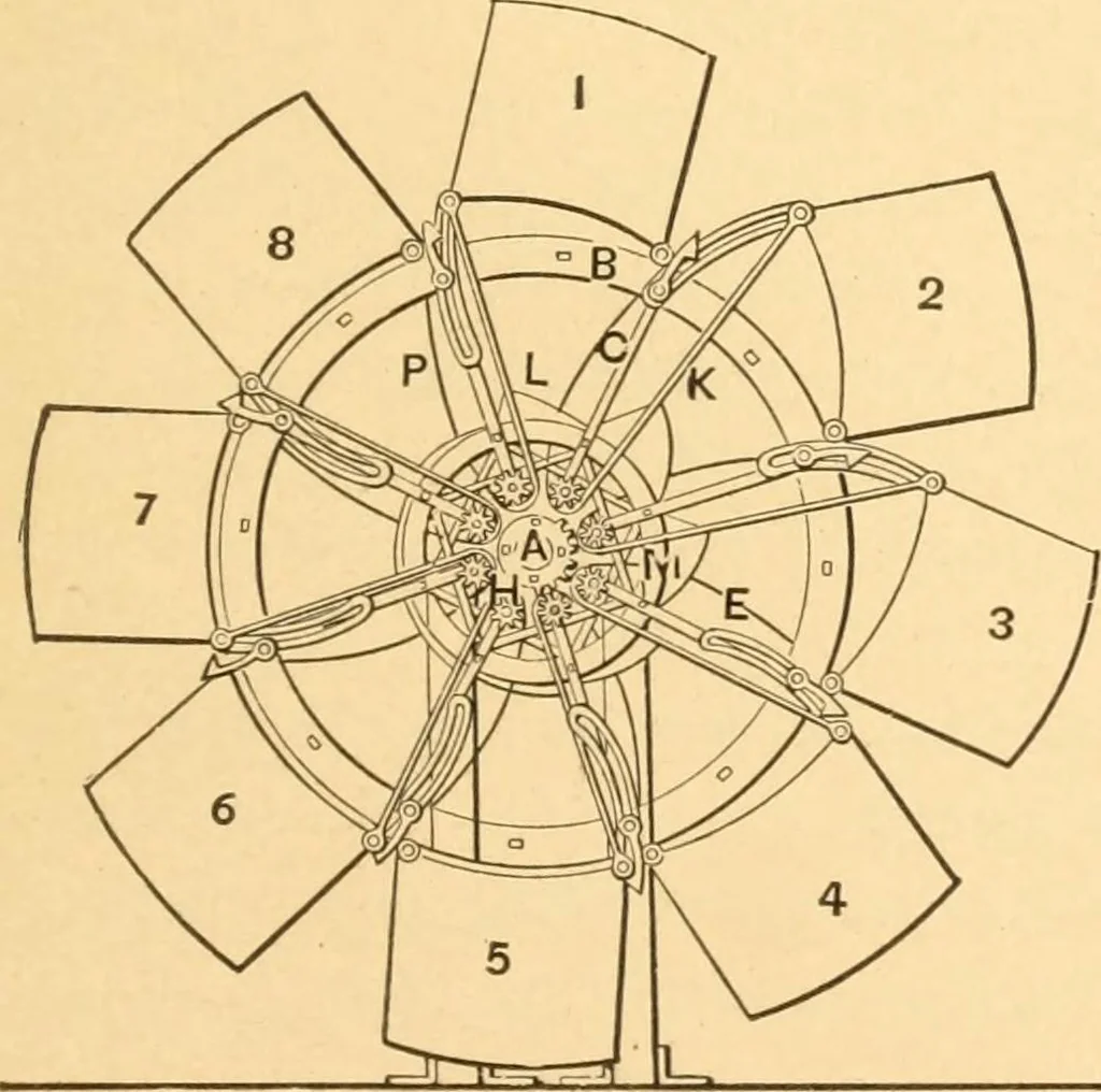 An illustration from Mechanical appliances, mechanical movements and novelties of construction; a complete work and a continuation, as a second volume, of the author's book entitled "Mechanical movements, powers and devices" ... including an explanatory chapter on the leading conceptions of perpetual motion existing during the past three centuries, 1910, leaf 380