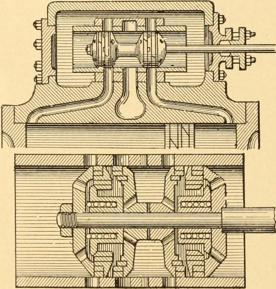 An illustration from Mechanical appliances, mechanical movements and novelties of construction; a complete work and a continuation, as a second volume, of the author's book entitled "Mechanical movements, powers and devices" ... including an explanatory chapter on the leading conceptions of perpetual motion existing during the past three centuries, 1910, leaf 83