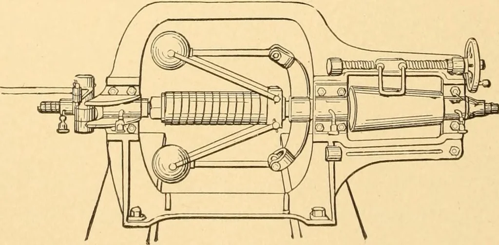 An illustration from Mechanical appliances, mechanical movements and novelties of construction; a complete work and a continuation, as a second volume, of the author's book entitled "Mechanical movements, powers and devices" ... including an explanatory chapter on the leading conceptions of perpetual motion existing during the past three centuries, 1910, leaf 99