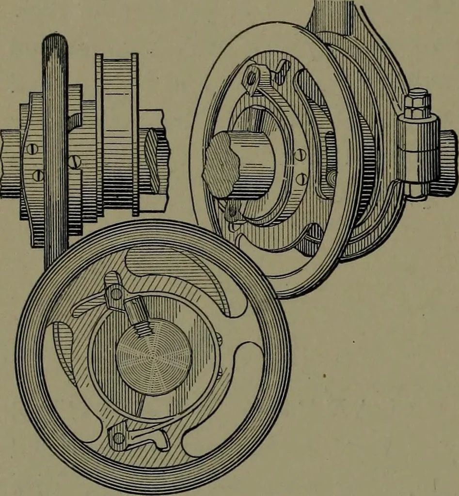 An illustration from Mechanical appliances, mechanical movements and novelties of construction; a complete work and a continuation, as a second volume, of the author's book entitled "Mechanical movements, powers and devices" ... including an explanatory chapter on the leading conceptions of perpetual motion existing during the past three centuries, 1914, leaf 103