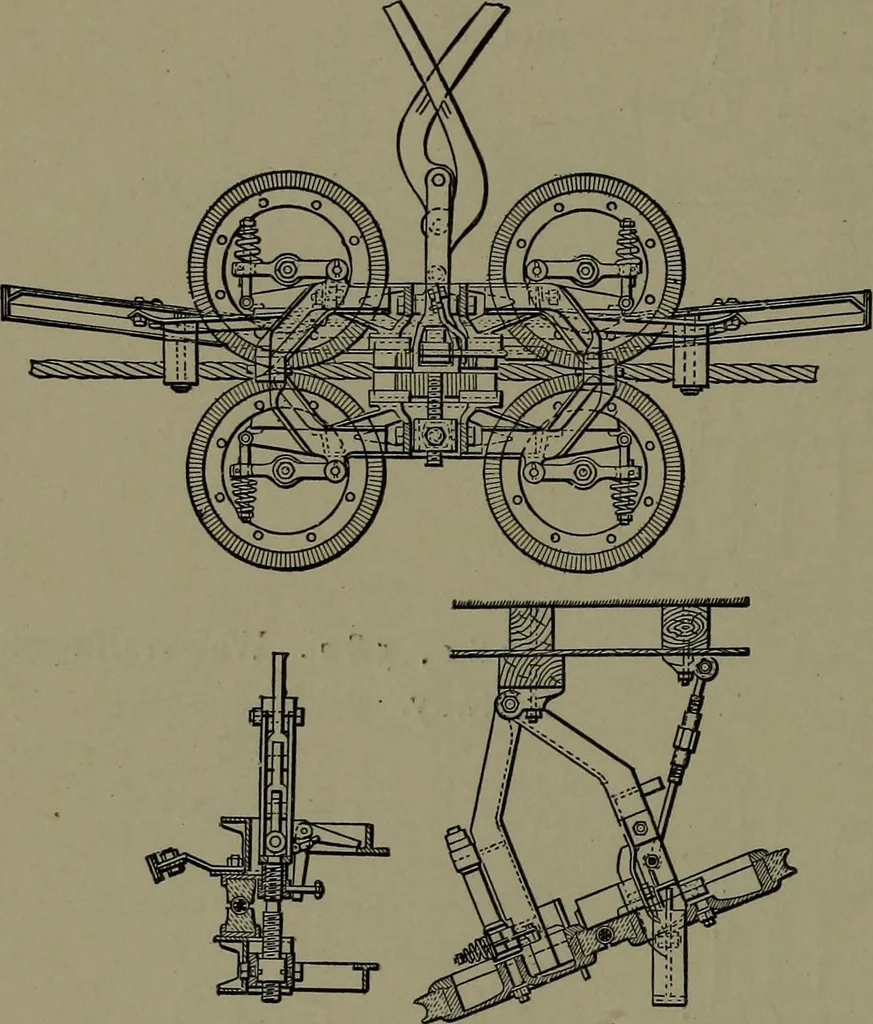 An illustration from Mechanical appliances, mechanical movements and novelties of construction; a complete work and a continuation, as a second volume, of the author's book entitled "Mechanical movements, powers and devices" ... including an explanatory chapter on the leading conceptions of perpetual motion existing during the past three centuries, 1914, leaf 229