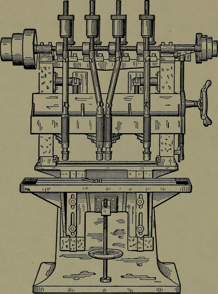An illustration from Mechanical appliances, mechanical movements and novelties of construction; a complete work and a continuation, as a second volume, of the author's book entitled "Mechanical movements, powers and devices" ... including an explanatory chapter on the leading conceptions of perpetual motion existing during the past three centuries, 1914, leaf 231