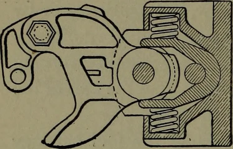 An illustration from Mechanical appliances, mechanical movements and novelties of construction; a complete work and a continuation, as a second volume, of the author's book entitled "Mechanical movements, powers and devices" ... including an explanatory chapter on the leading conceptions of perpetual motion existing during the past three centuries, 1914, leaf 233