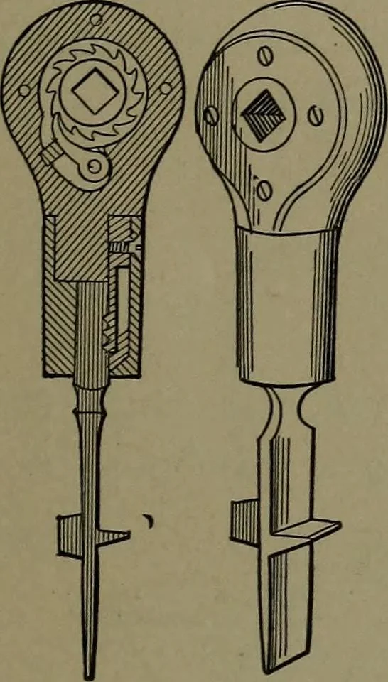 An illustration from Mechanical appliances, mechanical movements and novelties of construction; a complete work and a continuation, as a second volume, of the author's book entitled "Mechanical movements, powers and devices" ... including an explanatory chapter on the leading conceptions of perpetual motion existing during the past three centuries, 1914, leaf 26