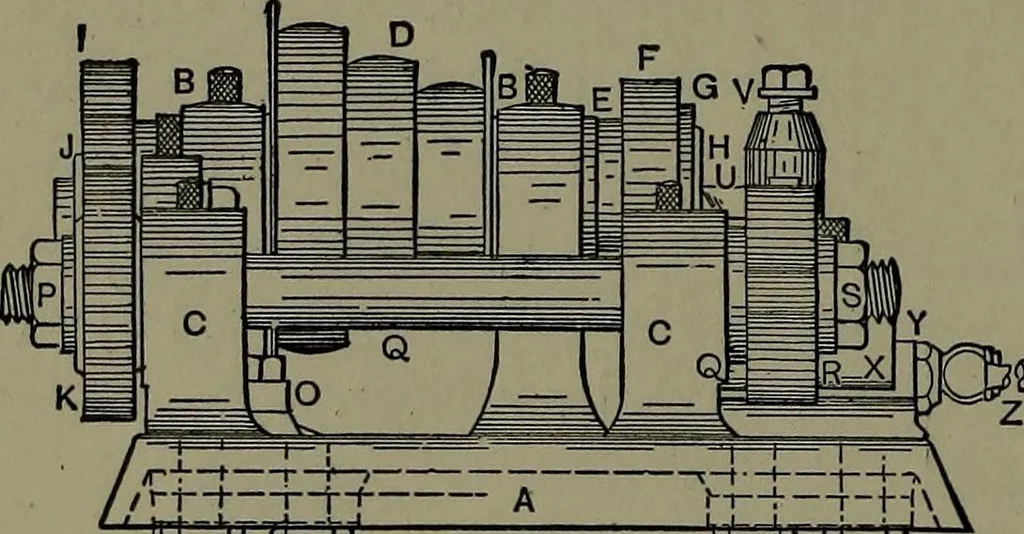 An illustration from Mechanical appliances, mechanical movements and novelties of construction; a complete work and a continuation, as a second volume, of the author's book entitled "Mechanical movements, powers and devices" ... including an explanatory chapter on the leading conceptions of perpetual motion existing during the past three centuries, 1914, leaf 261