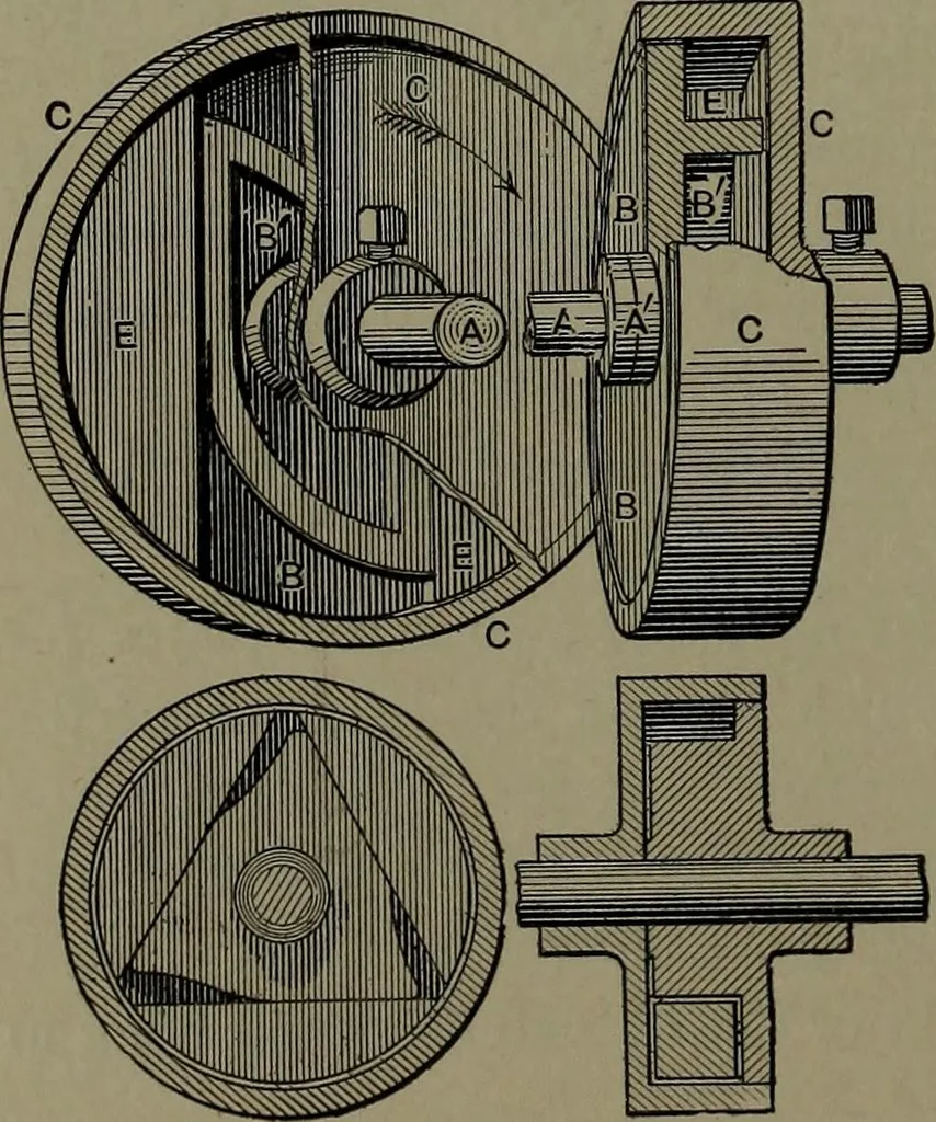An illustration from Mechanical appliances, mechanical movements and novelties of construction; a complete work and a continuation, as a second volume, of the author's book entitled "Mechanical movements, powers and devices" ... including an explanatory chapter on the leading conceptions of perpetual motion existing during the past three centuries, 1914, leaf 31