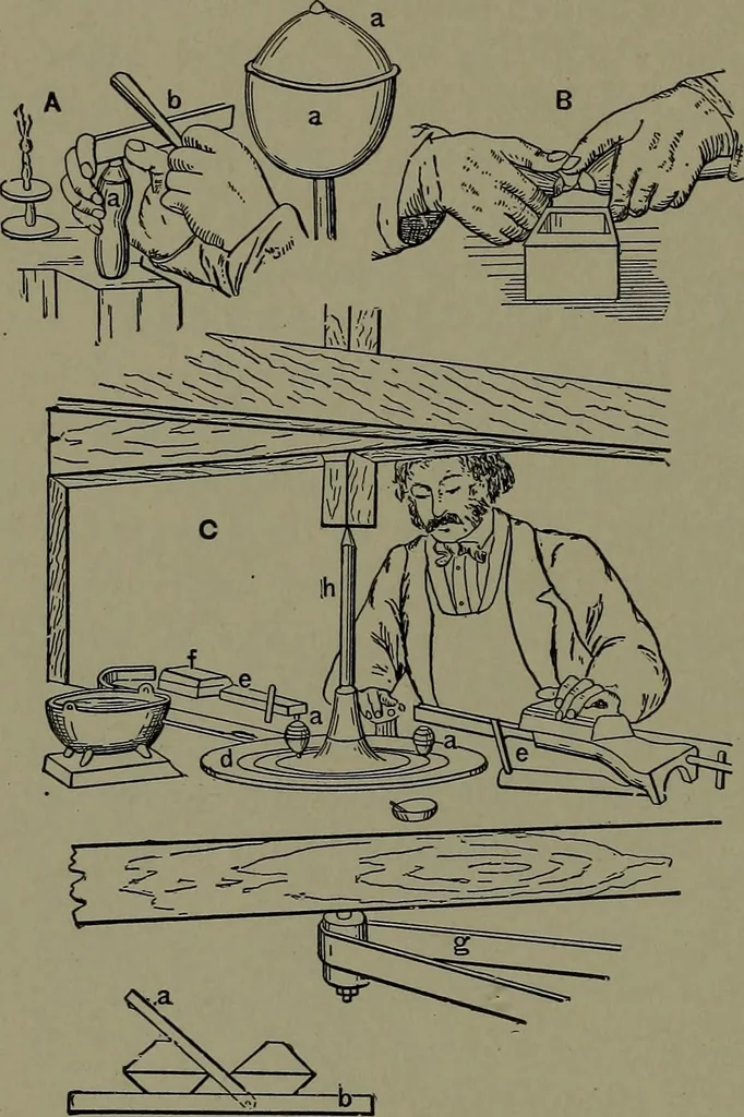 An illustration from Mechanical appliances, mechanical movements and novelties of construction; a complete work and a continuation, as a second volume, of the author's book entitled "Mechanical movements, powers and devices" ... including an explanatory chapter on the leading conceptions of perpetual motion existing during the past three centuries, 1914, leaf 323