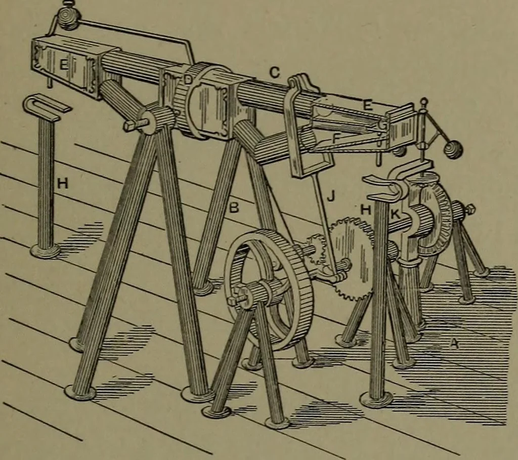 An illustration from Mechanical appliances, mechanical movements and novelties of construction; a complete work and a continuation, as a second volume, of the author's book entitled "Mechanical movements, powers and devices" ... including an explanatory chapter on the leading conceptions of perpetual motion existing during the past three centuries, 1914, leaf 378