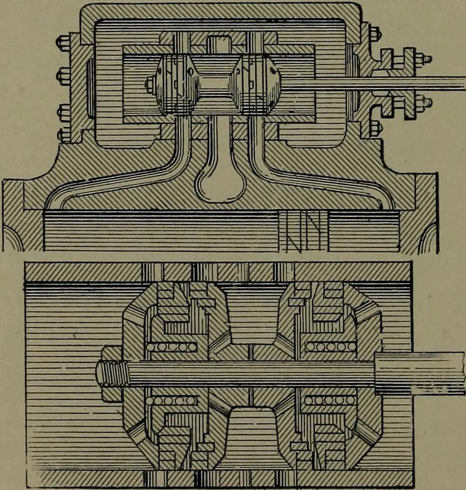 An illustration from Mechanical appliances, mechanical movements and novelties of construction; a complete work and a continuation, as a second volume, of the author's book entitled "Mechanical movements, powers and devices" ... including an explanatory chapter on the leading conceptions of perpetual motion existing during the past three centuries, 1914, leaf 85