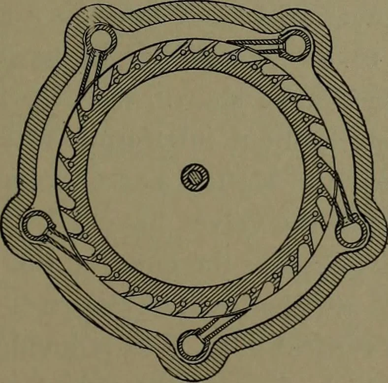 An illustration from Mechanical appliances, mechanical movements and novelties of construction; a complete work and a continuation, as a second volume, of the author's book entitled "Mechanical movements, powers and devices" ... including an explanatory chapter on the leading conceptions of perpetual motion existing during the past three centuries, 1914, leaf 90