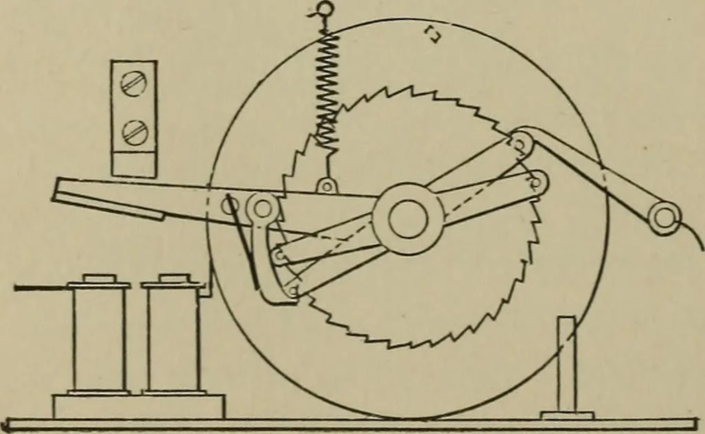 An illustration from Mechanical applicances, mechanical movements and novelties of construction; a complete work and a continuation, as a second volume, of the author's book entitled "Mechanical mvements, powers and devices";, 1917, leaf 191
