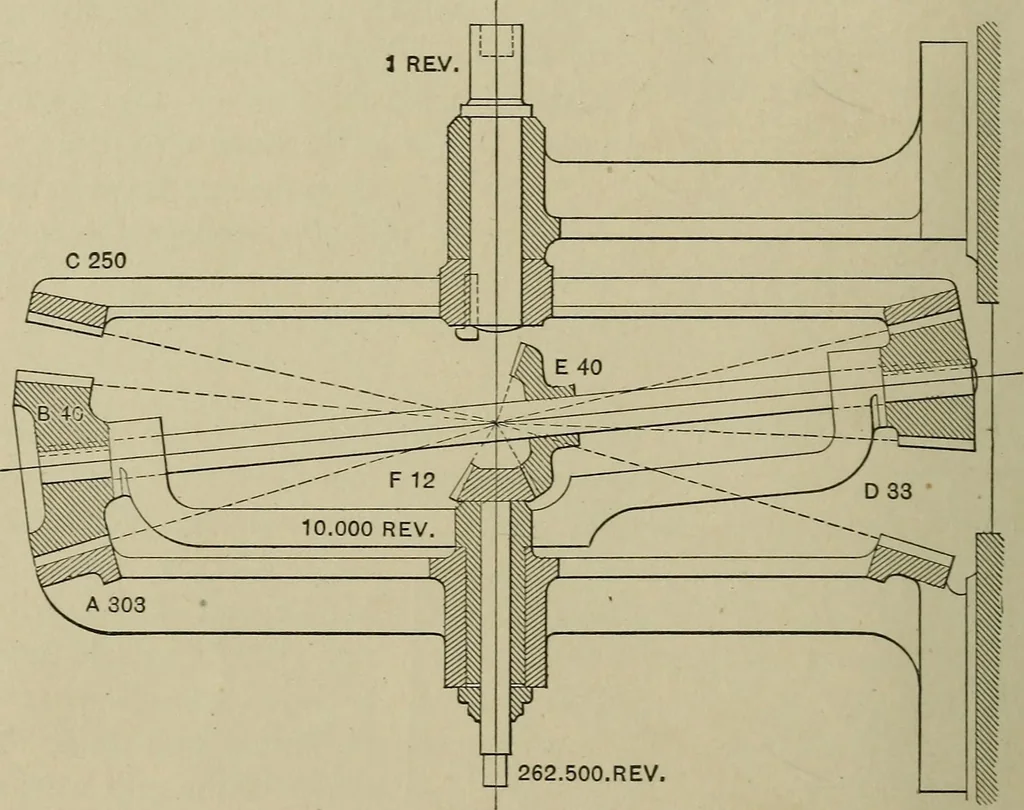 An illustration from Mechanical applicances, mechanical movements and novelties of construction; a complete work and a continuation, as a second volume, of the author's book entitled "Mechanical mvements, powers and devices";, 1917, leaf 243