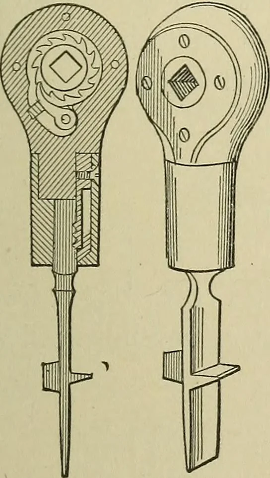 An illustration from Mechanical applicances, mechanical movements and novelties of construction; a complete work and a continuation, as a second volume, of the author's book entitled "Mechanical mvements, powers and devices";, 1917, leaf 28