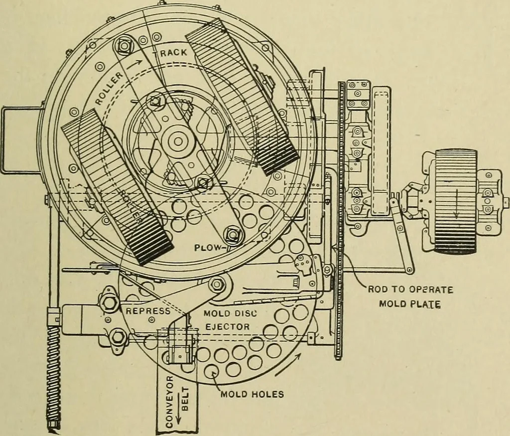 An illustration from Mechanical applicances, mechanical movements and novelties of construction; a complete work and a continuation, as a second volume, of the author's book entitled "Mechanical mvements, powers and devices";, 1917, leaf 288