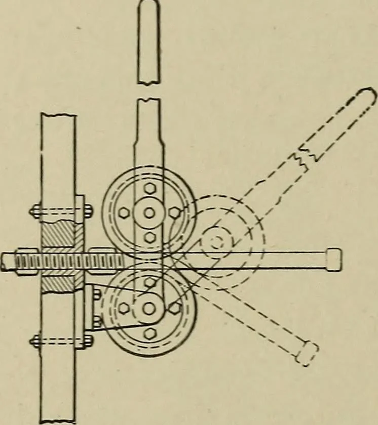 An illustration from Mechanical applicances, mechanical movements and novelties of construction; a complete work and a continuation, as a second volume, of the author's book entitled "Mechanical mvements, powers and devices";, 1917, leaf 299