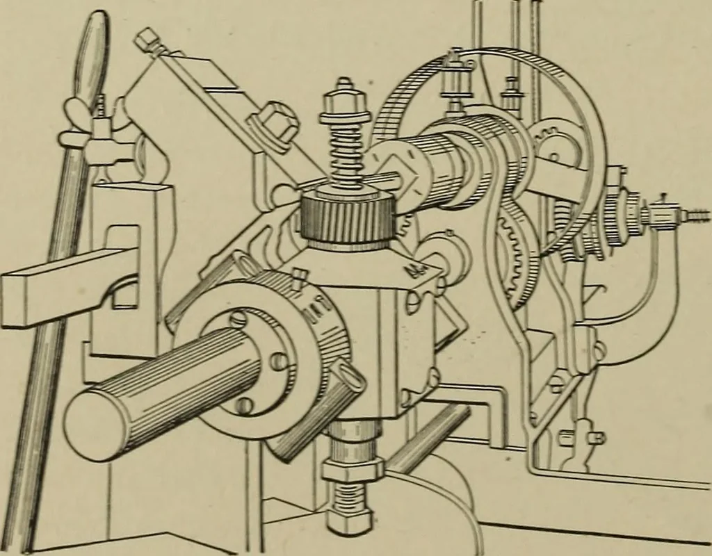 An illustration from Mechanical applicances, mechanical movements and novelties of construction; a complete work and a continuation, as a second volume, of the author's book entitled "Mechanical mvements, powers and devices";, 1917, leaf 323