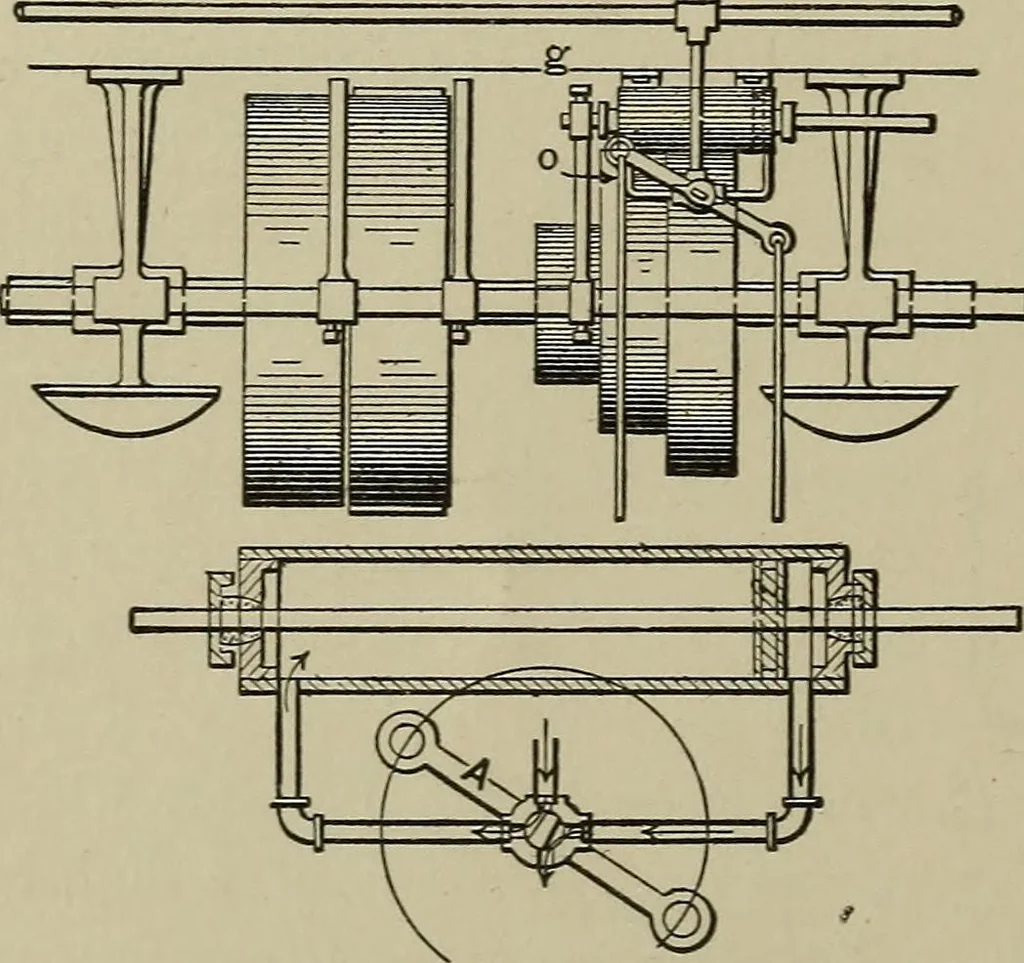 An illustration from Mechanical applicances, mechanical movements and novelties of construction; a complete work and a continuation, as a second volume, of the author's book entitled "Mechanical mvements, powers and devices";, 1917, leaf 35
