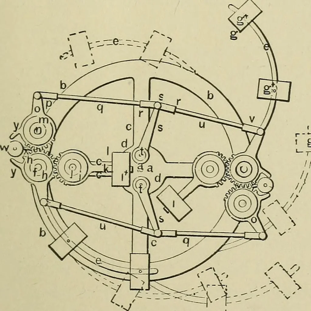 An illustration from Mechanical applicances, mechanical movements and novelties of construction; a complete work and a continuation, as a second volume, of the author's book entitled "Mechanical mvements, powers and devices";, 1917, leaf 376