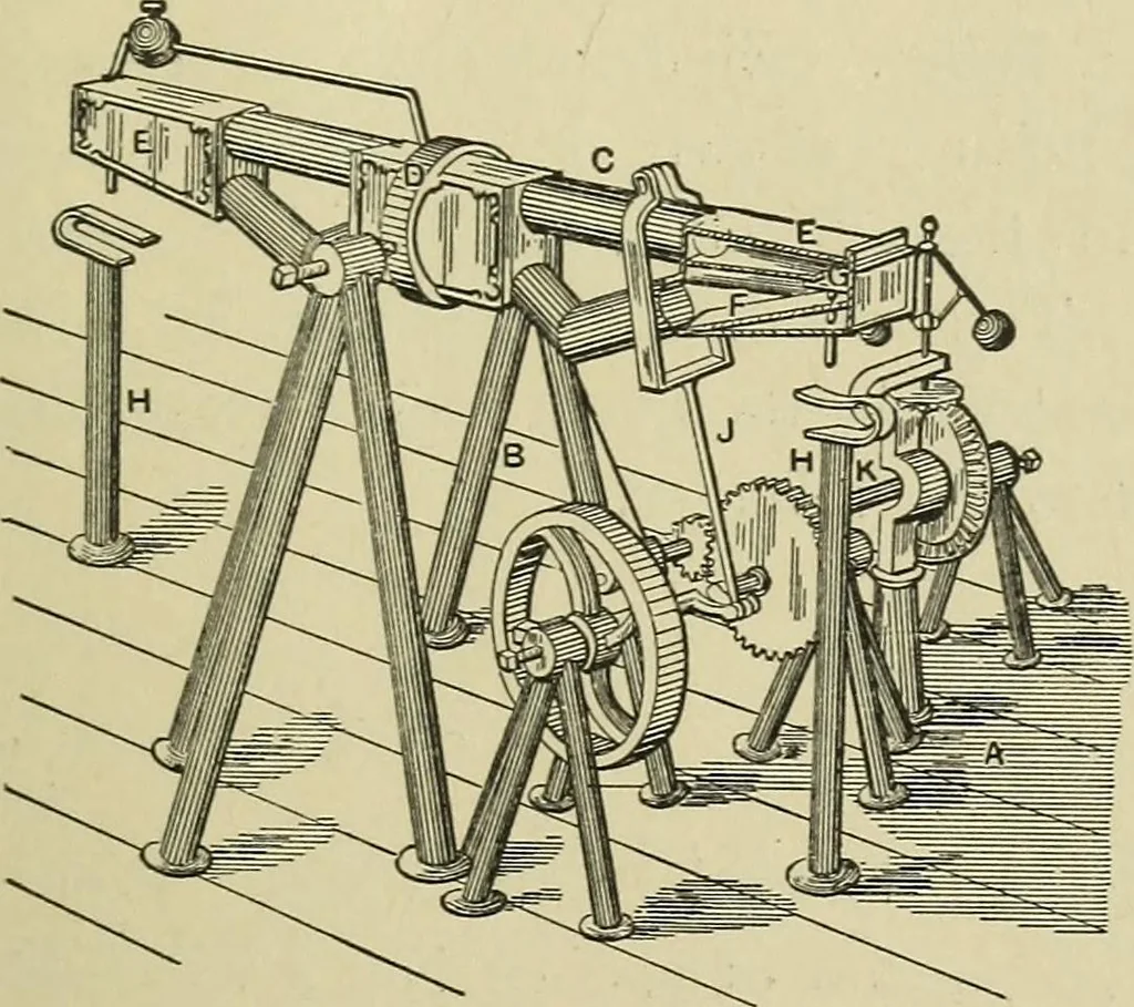 An illustration from Mechanical applicances, mechanical movements and novelties of construction; a complete work and a continuation, as a second volume, of the author's book entitled "Mechanical mvements, powers and devices";, 1917, leaf 378