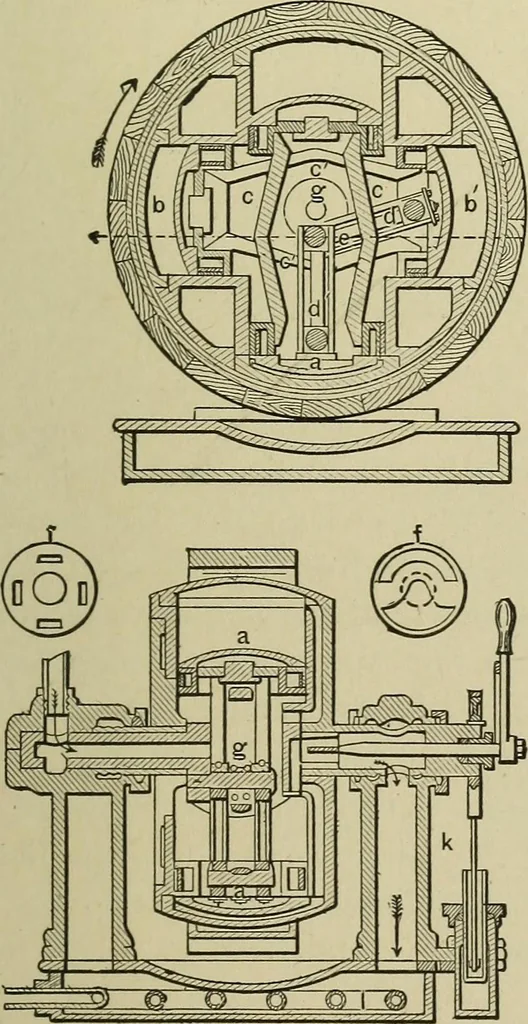 An illustration from Mechanical applicances, mechanical movements and novelties of construction; a complete work and a continuation, as a second volume, of the author's book entitled "Mechanical mvements, powers and devices";, 1917, leaf 84