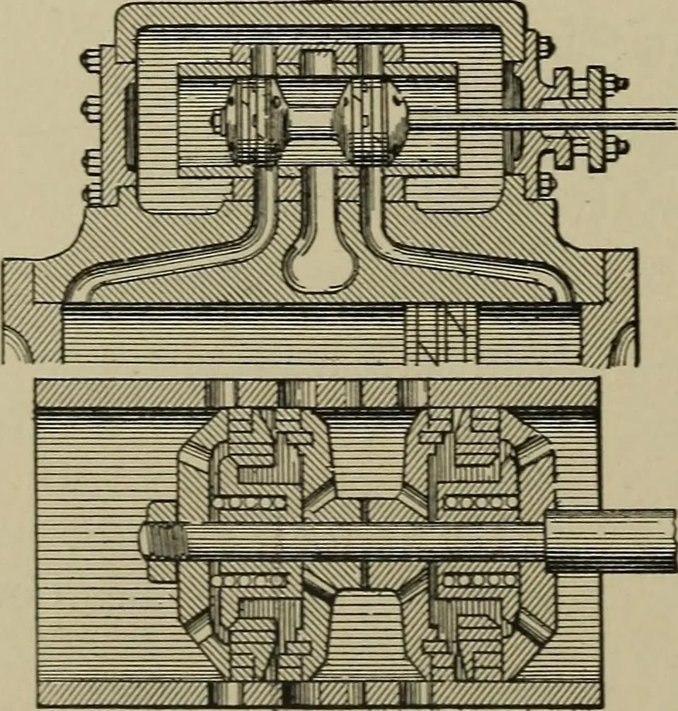An illustration from Mechanical applicances, mechanical movements and novelties of construction; a complete work and a continuation, as a second volume, of the author's book entitled "Mechanical mvements, powers and devices";, 1917, leaf 87