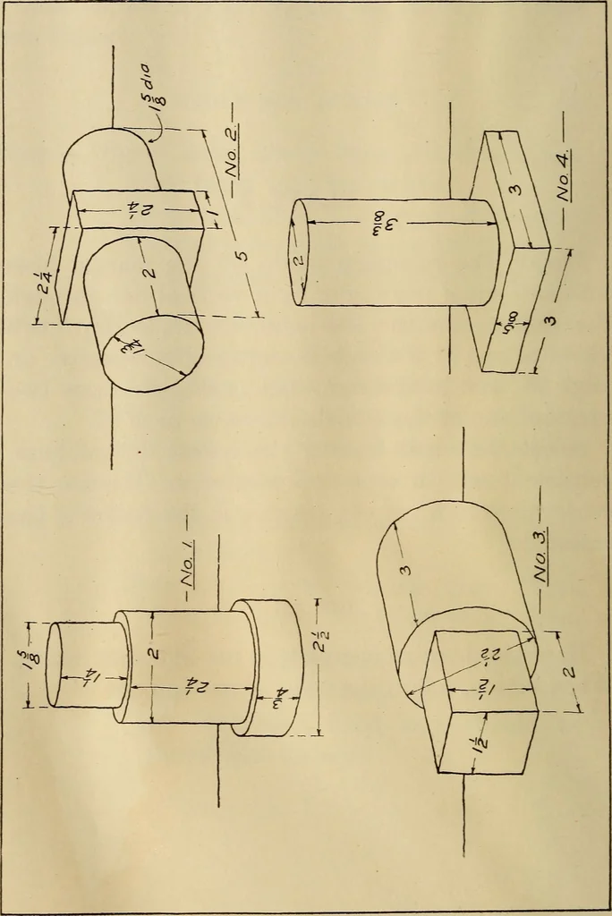 An illustration from Mechanical drawing; working drawings, 1911, leaf 107