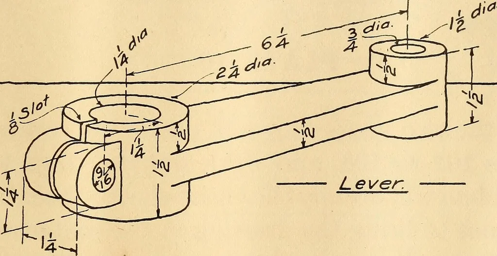 An illustration from Mechanical drawing; working drawings, 1911, leaf 110