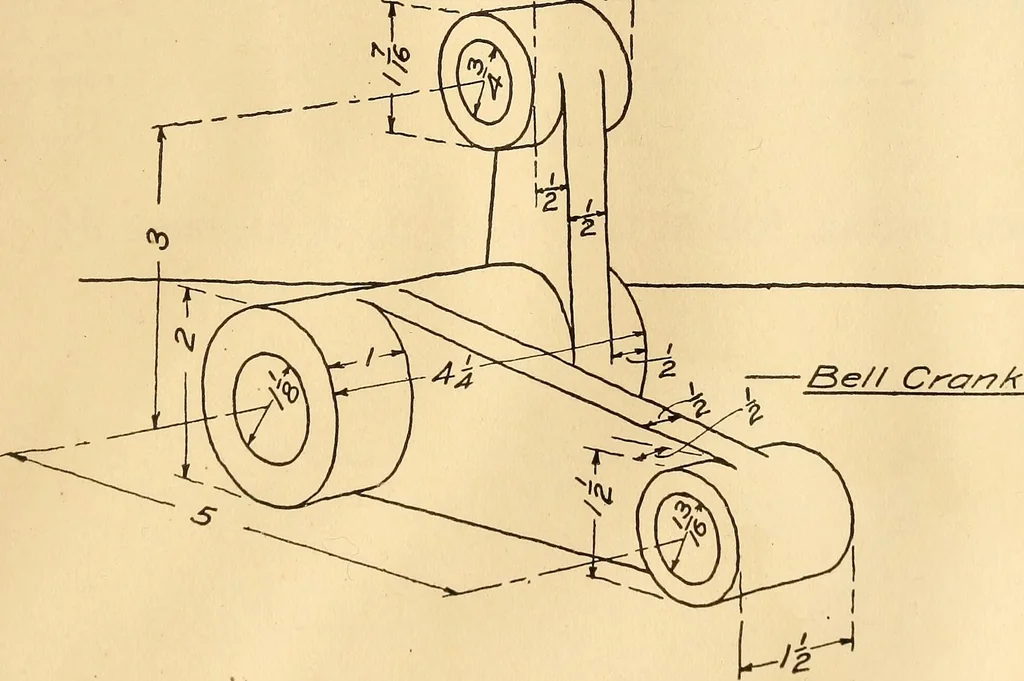An illustration from Mechanical drawing; working drawings, 1911, leaf 110