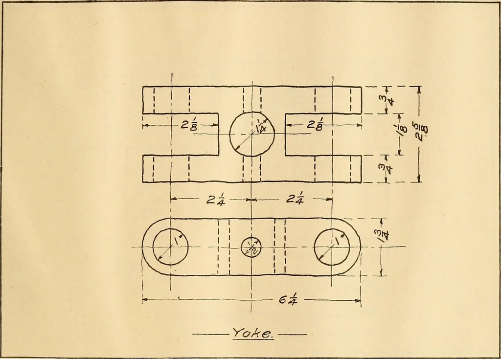 An illustration from Mechanical drawing; working drawings, 1911, leaf 112