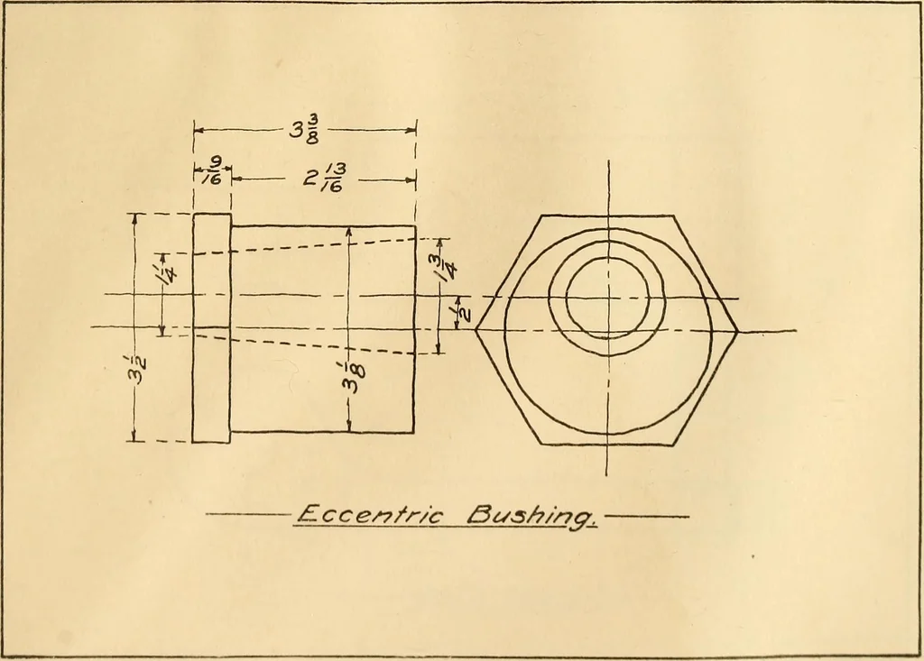 An illustration from Mechanical drawing; working drawings, 1911, leaf 112