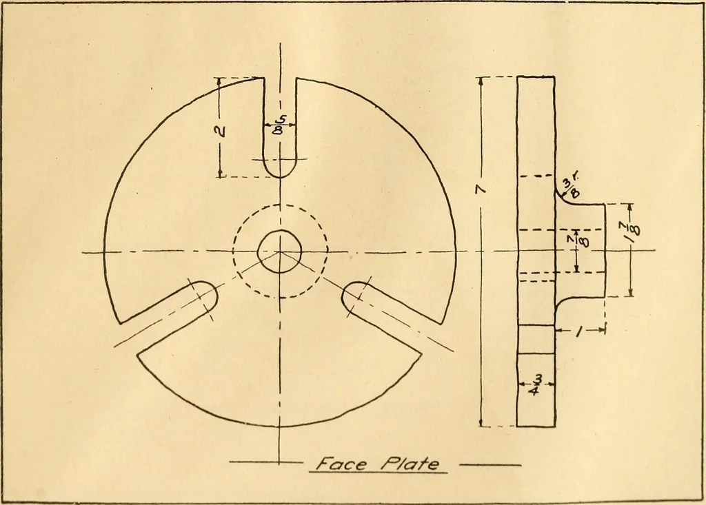 An illustration from Mechanical drawing; working drawings, 1911, leaf 114