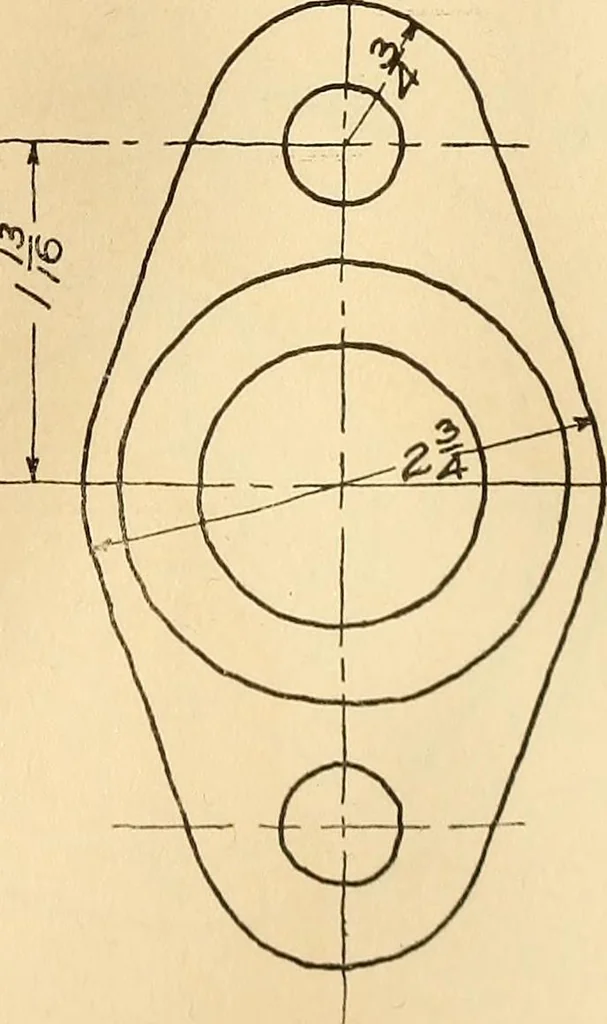 An illustration from Mechanical drawing; working drawings, 1911, leaf 116
