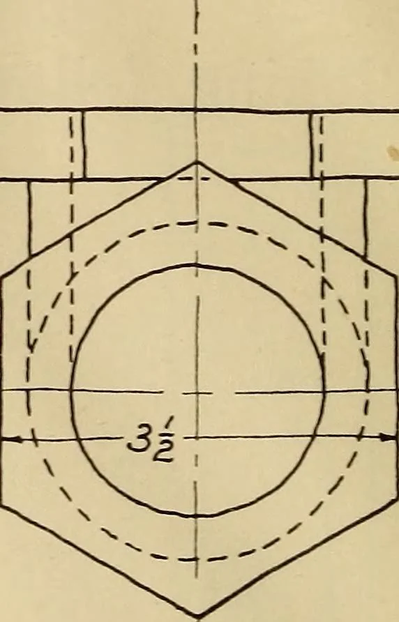 An illustration from Mechanical drawing; working drawings, 1911, leaf 119