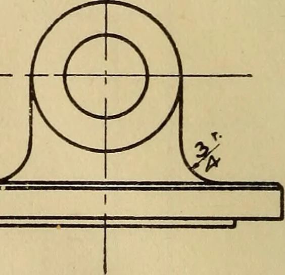 An illustration from Mechanical drawing; working drawings, 1911, leaf 125