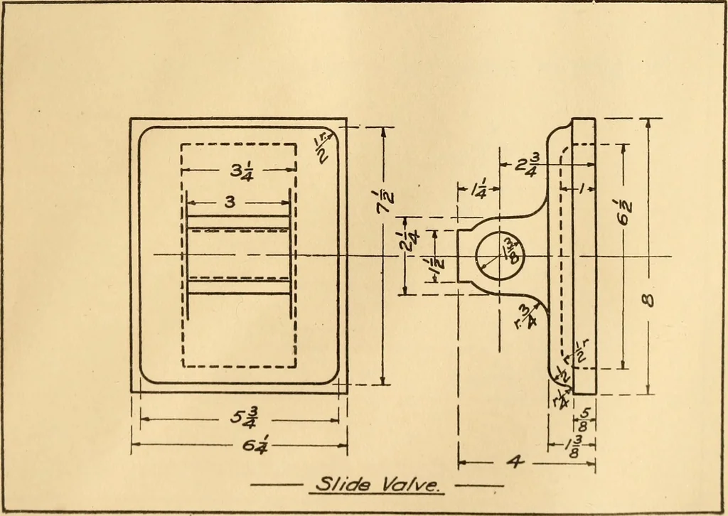 An illustration from Mechanical drawing; working drawings, 1911, leaf 126