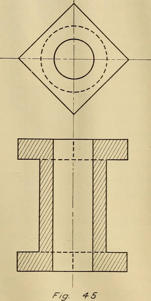 An illustration from Mechanical drawing; working drawings, 1911, leaf 133