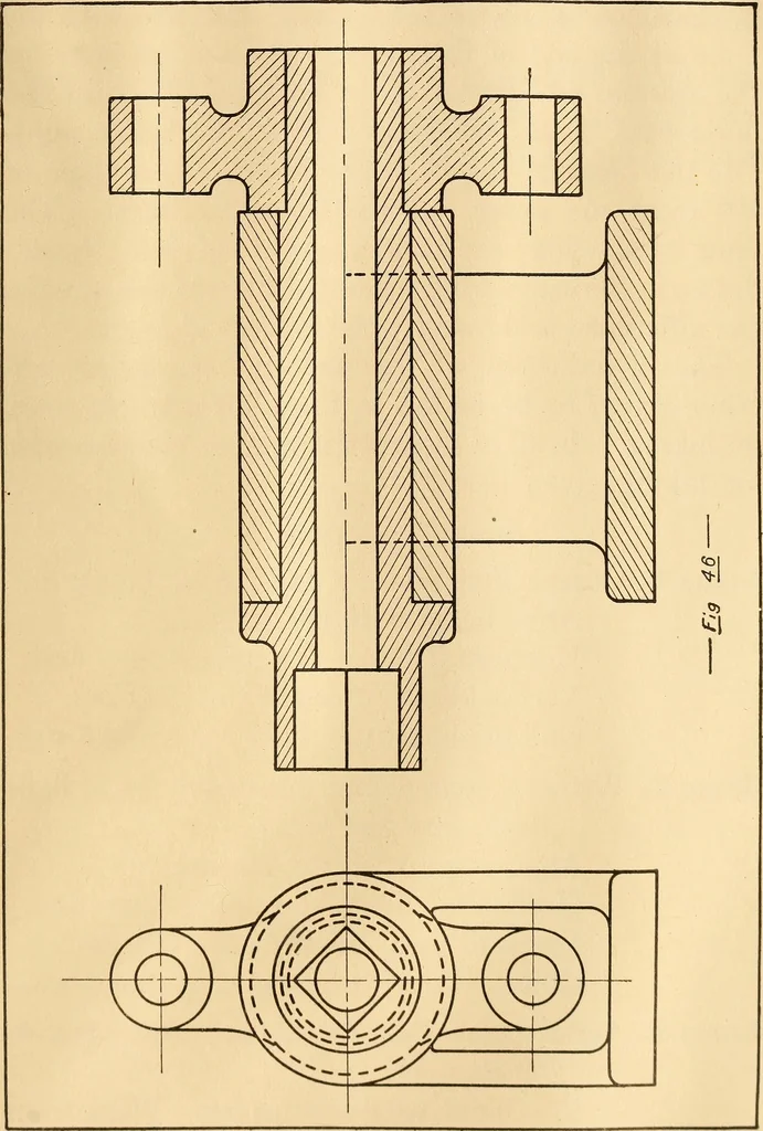 An illustration from Mechanical drawing; working drawings, 1911, leaf 134