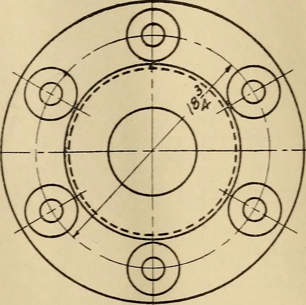 An illustration from Mechanical drawing; working drawings, 1911, leaf 141