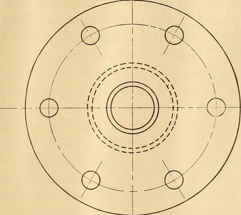 An illustration from Mechanical drawing; working drawings, 1911, leaf 148