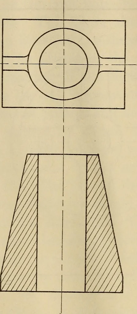 An illustration from Mechanical drawing; working drawings, 1911, leaf 151
