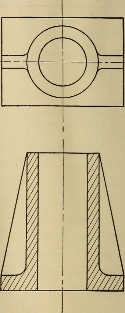 An illustration from Mechanical drawing; working drawings, 1911, leaf 151