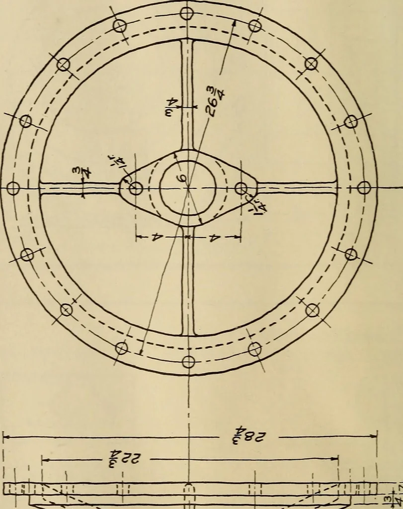 An illustration from Mechanical drawing; working drawings, 1911, leaf 161