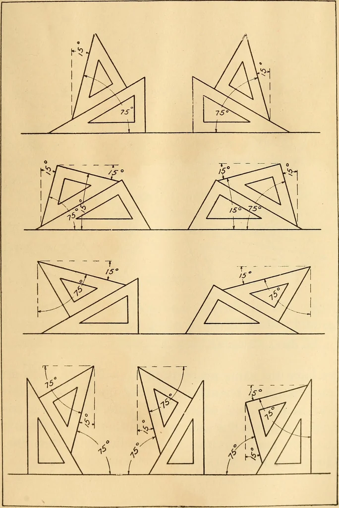 An illustration from Mechanical drawing; working drawings, 1911, leaf 38