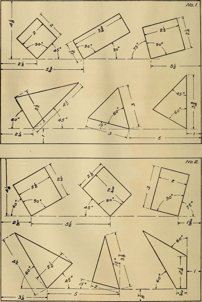 An illustration from Mechanical drawing; working drawings, 1911, leaf 41