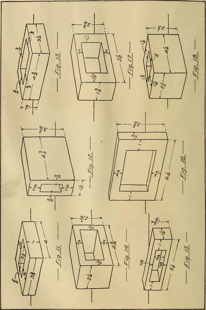An illustration from Mechanical drawing; working drawings, 1911, leaf 61