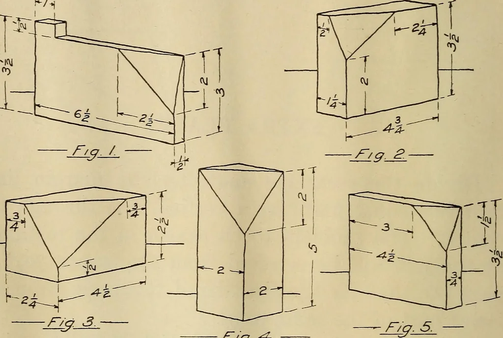 An illustration from Mechanical drawing; working drawings, 1911, leaf 71