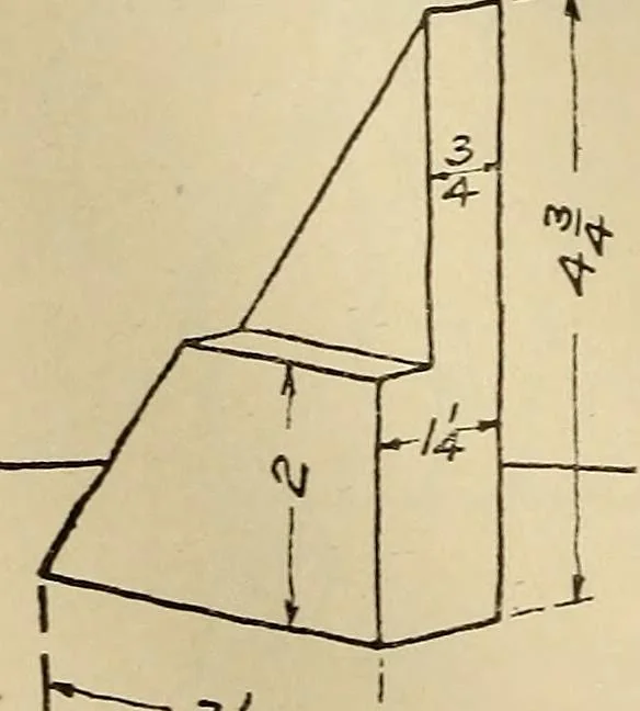 An illustration from Mechanical drawing; working drawings, 1911, leaf 71