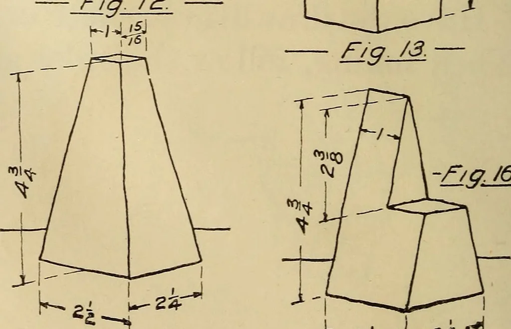 An illustration from Mechanical drawing; working drawings, 1911, leaf 71