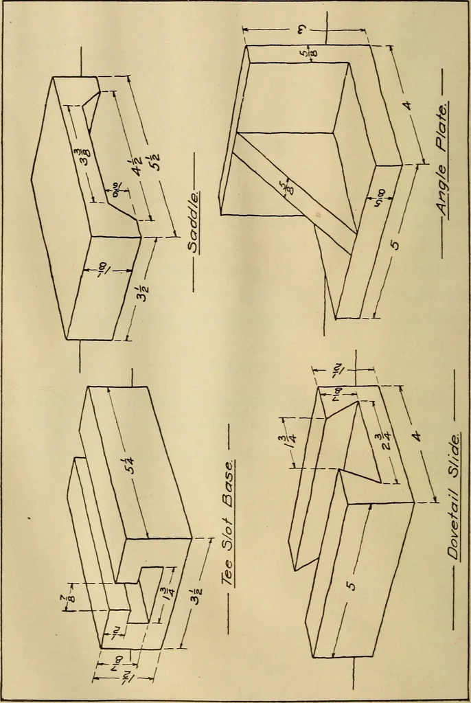 An illustration from Mechanical drawing; working drawings, 1911, leaf 73
