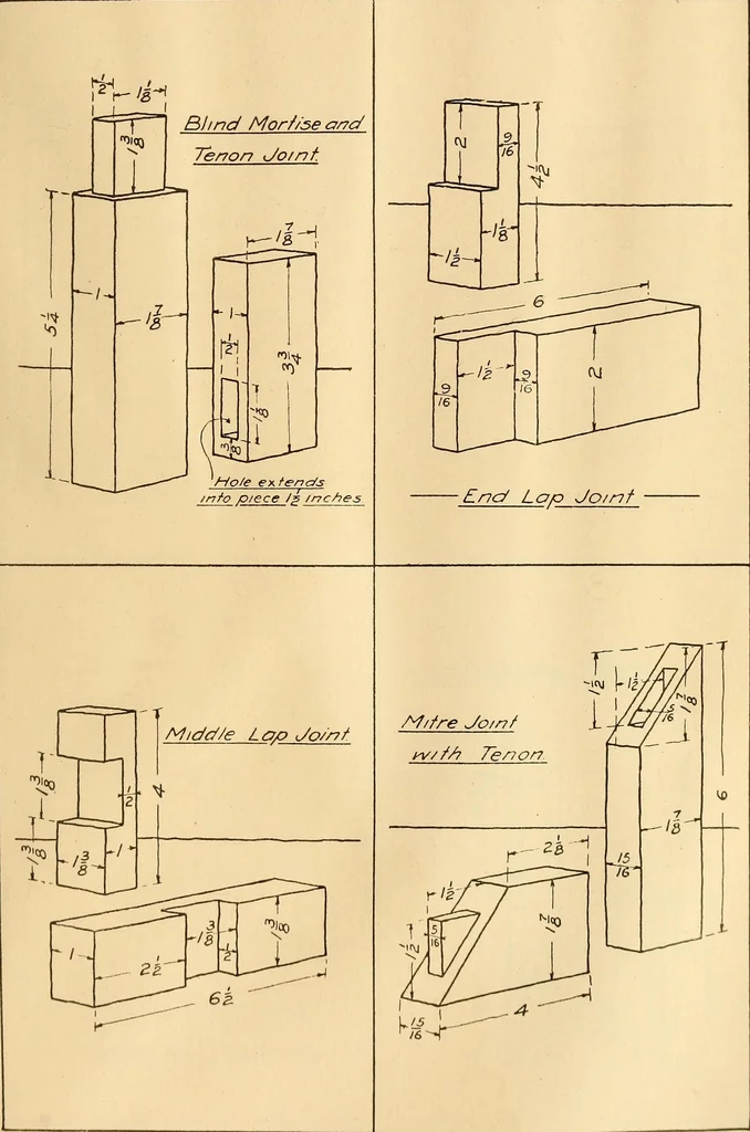 An illustration from Mechanical drawing; working drawings, 1911, leaf 82